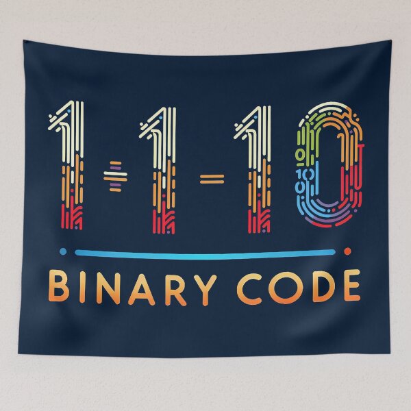 Item preview, 1+1=10 Binary Code, typography designed and sold by maxmaj.