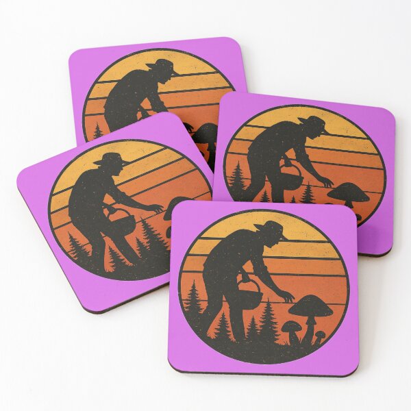 Item preview, Fungi Forager – Retro Sunset Mushroom Picker designed and sold by ForestPainter.