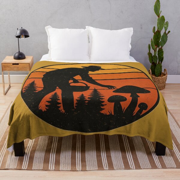 Item preview, Fungi Forager – Retro Sunset Mushroom Picker designed and sold by ForestPainter.