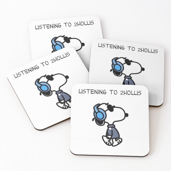 Item preview, snoopy listening to 2hollis sticker cute designed and sold by JordanDean7-11.