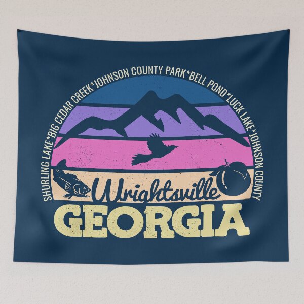 Item preview, Wrightsville Georgia Sunset Retro Vintage Local Pride Logo designed and sold by CRHPOD20.