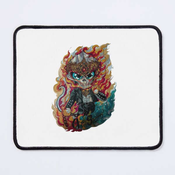 Item preview, Thai Ghost Warrior – Hand-Drawn Flame Skull Fusion Art (No AI) designed and sold by JoynestStudioCo.