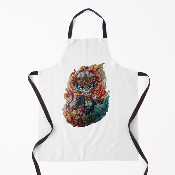 Item preview, Thai Ghost Warrior – Hand-Drawn Flame Skull Fusion Art (No AI) designed and sold by JoynestStudioCo.