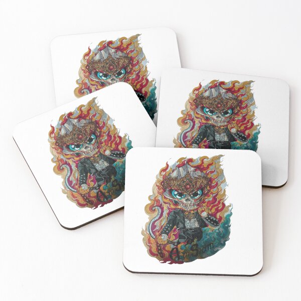 Item preview, Thai Ghost Warrior – Hand-Drawn Flame Skull Fusion Art (No AI) designed and sold by JoynestStudioCo.