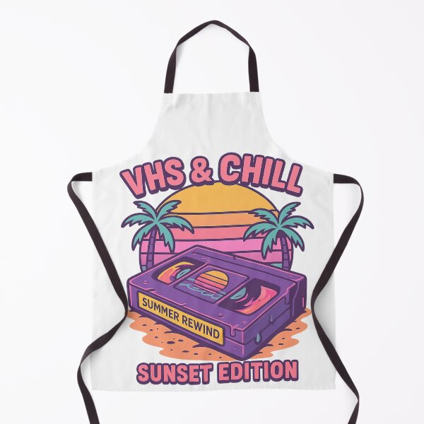 Item preview, VHS & Chill – Sunset Edition Tee | Retro Summer Mixtape Vibes designed and sold by Laugh & Rewind .