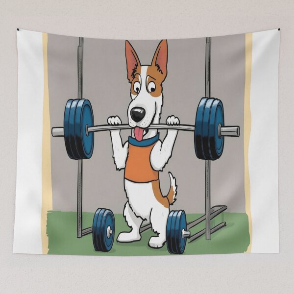 Item preview, Strong Pup Lifting Weights designed and sold by Golden Reels.