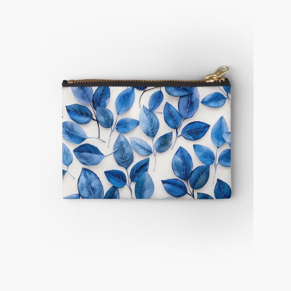 Item preview, Dark blue leaf pattern on white background  designed and sold by Chirayu1111.