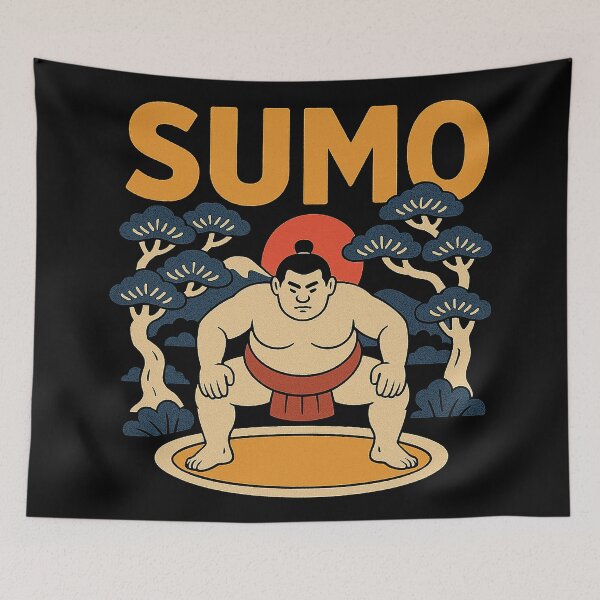 Item preview, Vintage Japanese Sumo Wrestler in Dohyo Ring designed and sold by zzz888.