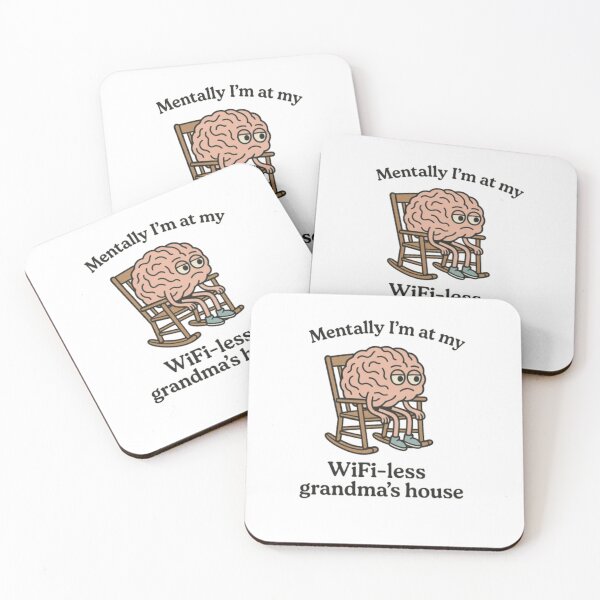 Item preview, Mentally I’m at My WiFi-less Grandma’s House – Funny Brain Design designed and sold by DarioNelaj.