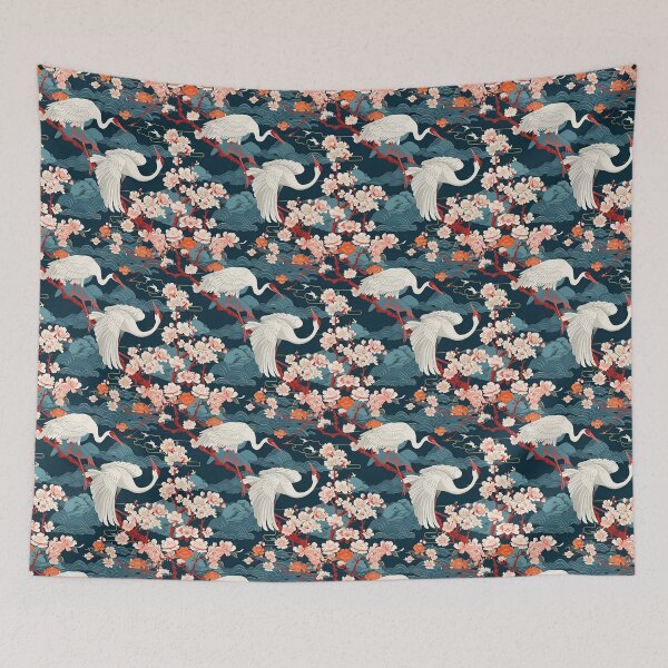Item preview, White Japanese Cranes designed and sold by KaitoJapanDesign.