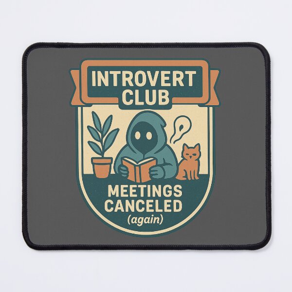 Item preview, Introvert Club – Meetings Canceled designed and sold by TeeLabDesign.