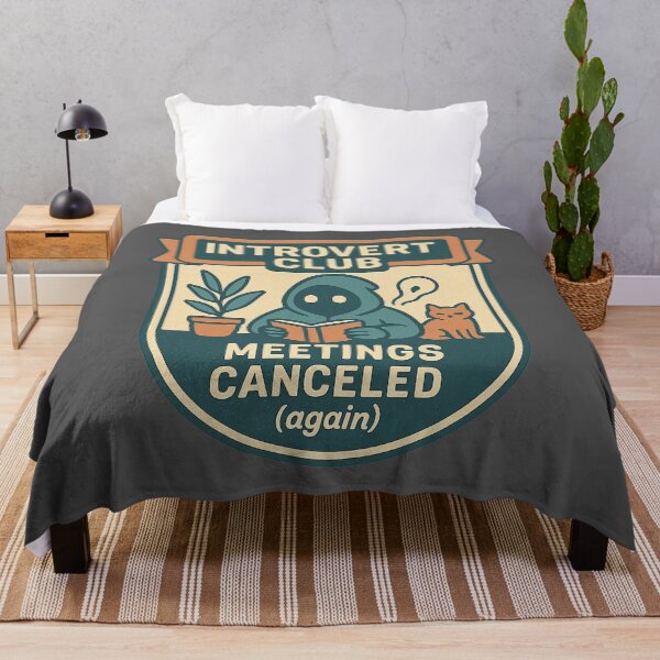 Item preview, Introvert Club – Meetings Canceled designed and sold by TeeLabDesign.
