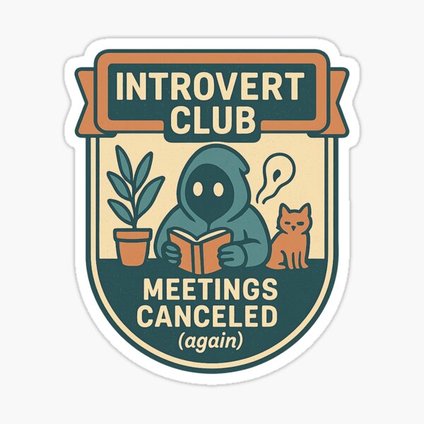 Artikel-Vorschau von Introvert Club – Treffen abgesagt, designt und verkauft von TeeLabDesign.