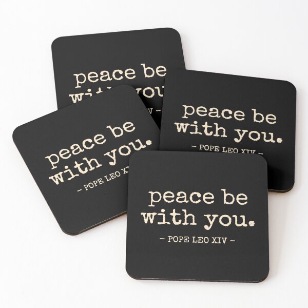 Item preview, Peace Quote Pope Leo XIV, Robert Prevost Pope American, Catholic Church, Peace Be With You All Quote, Pope, Pope Leo  designed and sold by toongstudio.