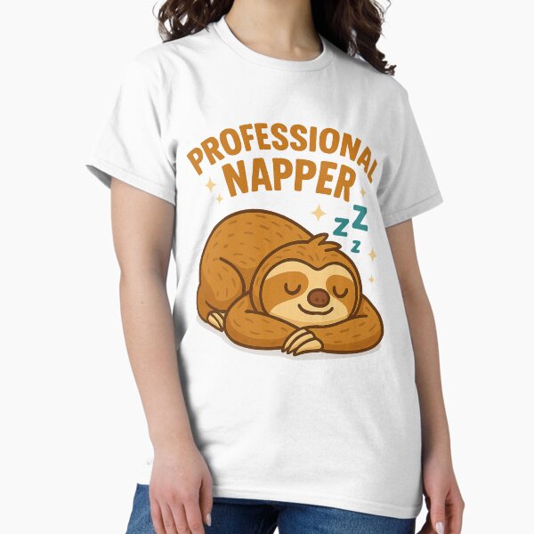 Item preview, Professional Napper – Cute Sloth Cartoon  designed and sold by Funny Mood Apparel.