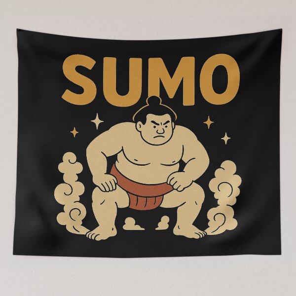 Item preview, Vintage Sumo Wrestler Powerful Stance Art designed and sold by zzz888.