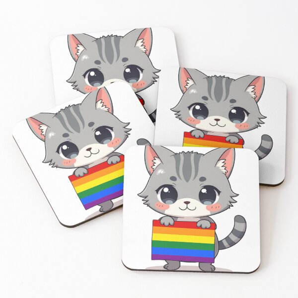 Item preview, Gay Pride Kitty Cat designed and sold by PagonDragon.