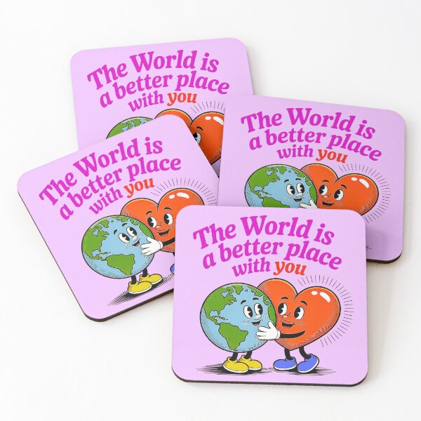 Item preview, The World Is Better With You  Retro Positive designed and sold by Amanda's Factory.