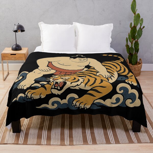 Item preview, Vintage Japanese Sumo Wrestler and Tiger designed and sold by zzz888.