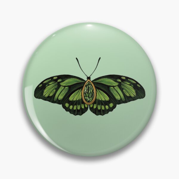 Item preview, Birth Gemstone Butterfly (August) - Dido Longwing Butterfly with Peridot Gemstone designed and sold by Scarlet Swan.