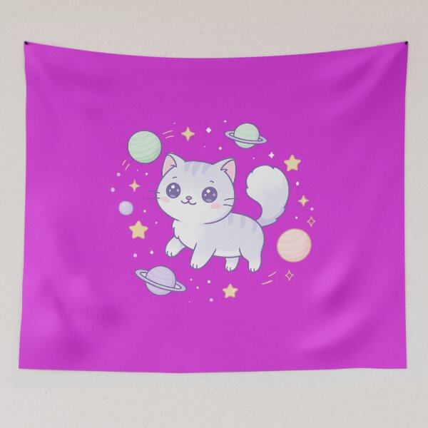 Item preview, "Space Cat Kawaii – Cosmic Cuteness Adventure" designed and sold by Venusmake.