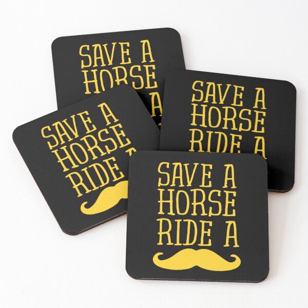 Item preview,  Save A Horse Ride A Mustache designed and sold by kawaiivsglitch.