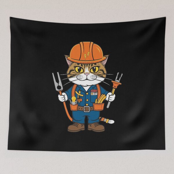 Item preview, Electrician Cat designed and sold by PeteLawliiet.