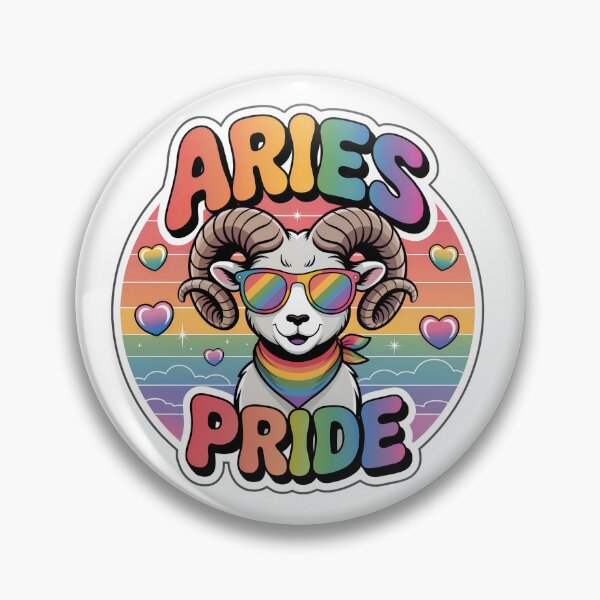Item preview, Aries Pride Month Sticker | Cute Chibi Rainbow Ram Zodiac Art designed and sold by Nuist25.