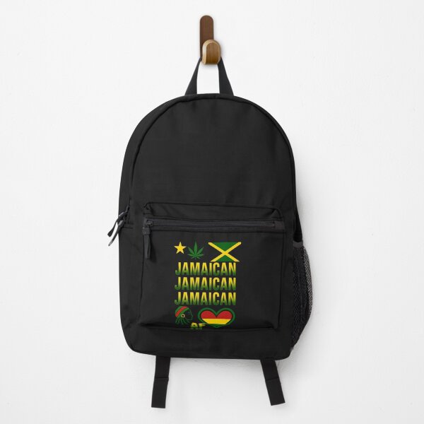Item preview, Jamaican AF – Bold Repeating Text Rasta Pride Design designed and sold by Afrocarribe.