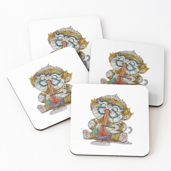 Item preview, Happy Hanuman – Thai Hand-Drawn God of Joy, Wealth & Blessings (No AI) designed and sold by JoynestStudioCo.