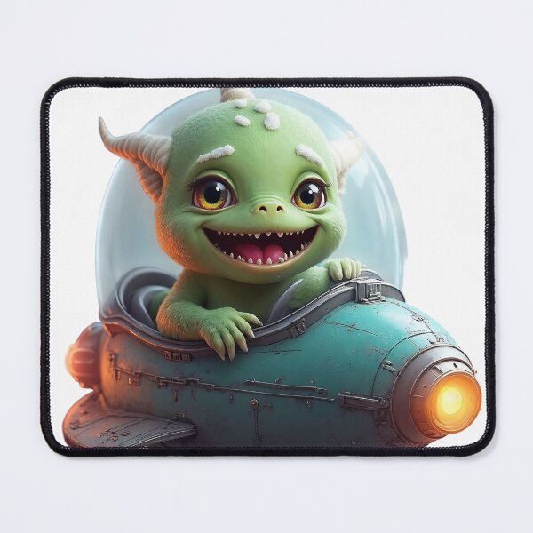 Item preview, Alien Baby Pilot | Cute Cartoon Monster in a Spaceship designed and sold by NovaProArt.