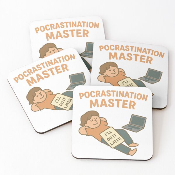 Item preview, Procrastination Master – "I'll Do It Later" designed and sold by Happy Dots Studio.