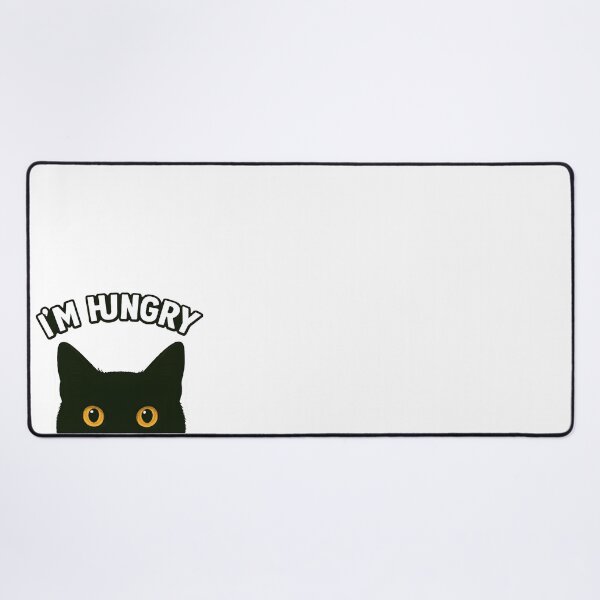 Item preview, Hungry Cat’s Playful Stare – Black Cat with Golden Eyes designed and sold by PixelNovaStudio.