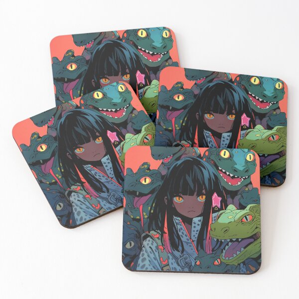 Item preview, Fierce Girl with Lurking Lizards designed and sold by bubblegoth.
