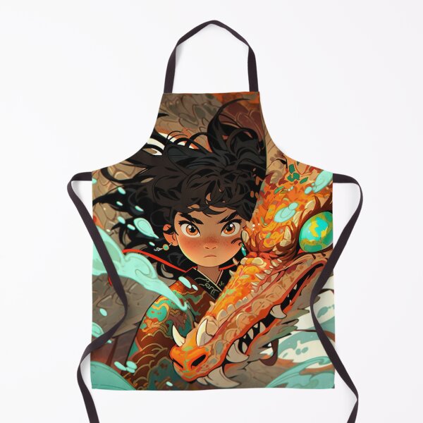 Item preview, Fearless Girl with Fiery Dragon designed and sold by bubblegoth.