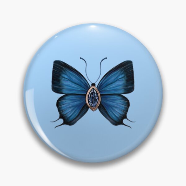 Item preview, Birth Gemstone Butterfly (September) - Peacock Royal Butterfly with Sapphire Gemstone designed and sold by Scarlet Swan.