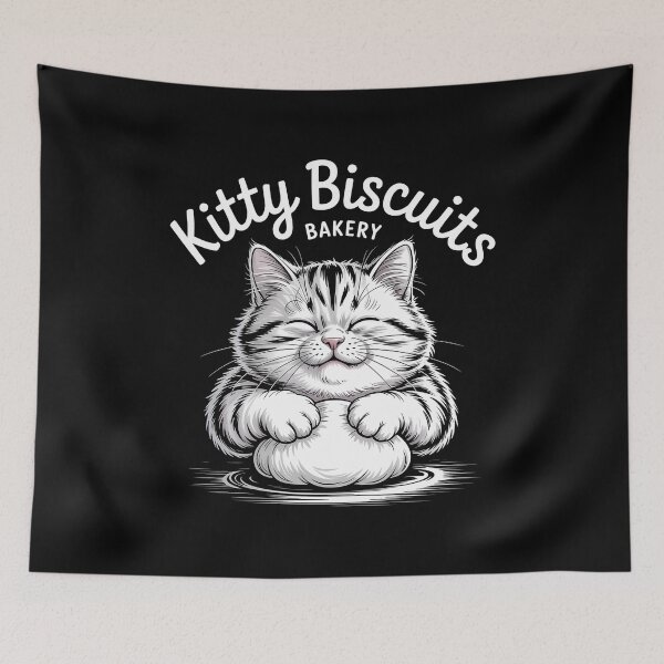 Item preview, Kitty Biscuits Bakery - Perfect gift for cat lovers, bakers, cozy homebodies, and anyone obsessed with cute kneading kitty art. designed and sold by ZyziowskyArt.