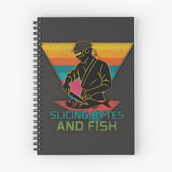 Item preview, Slicing Bytes and Fish – Coding & Fishing Pun Tee designed and sold by ForestPainter.