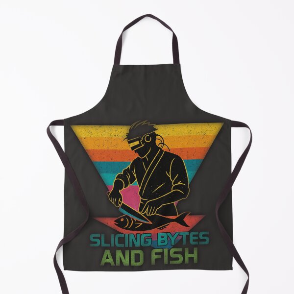 Item preview, Slicing Bytes and Fish – Coding & Fishing Pun Tee designed and sold by ForestPainter.