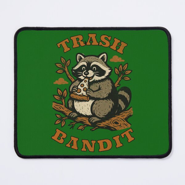 Item preview, Trash Bandit Funny Raccoon Eating Pizza Cartoon Humor designed and sold by chrisrivait.