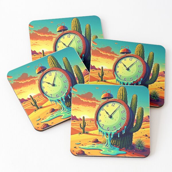 Item preview, Desert Time Melts Away Clock designed and sold by Health And Fitness Posts e-Store.