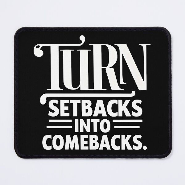 Item preview, Turn Setbacks Into Comebacks – Bold Motivational Typography Design designed and sold by TeeTimeTreasure.