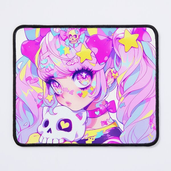Item preview, Pastel Goth Anime Girl with Skulls designed and sold by bubblegoth.