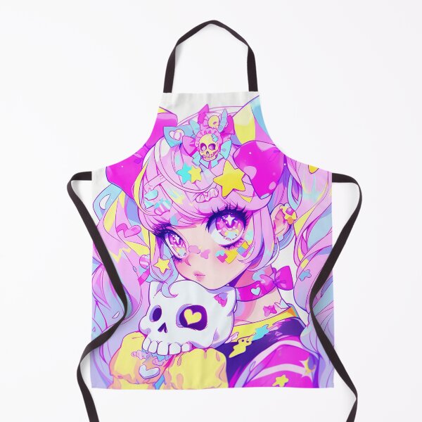 Item preview, Pastel Goth Anime Girl with Skulls designed and sold by bubblegoth.