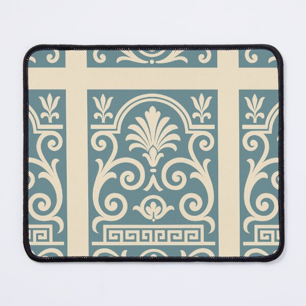 Item preview, Neoclassical Ornament Pattern – Pale Blue and Cream Vintage Tile Design designed and sold by Zenvo.