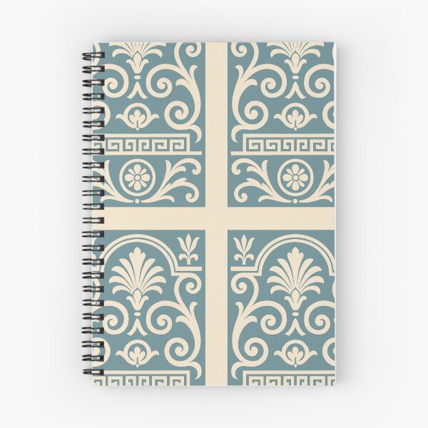 Item preview, Neoclassical Ornament Pattern – Pale Blue and Cream Vintage Tile Design designed and sold by Zenvo.