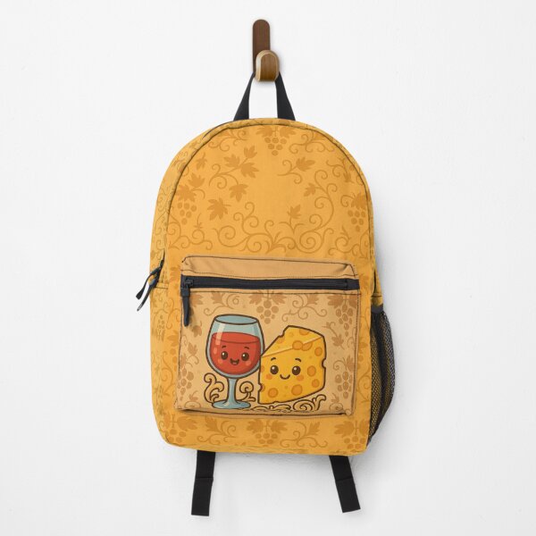 Item preview, Perfect Pair – Cute Wine and Cheese Kawaii designed and sold by memememescat.