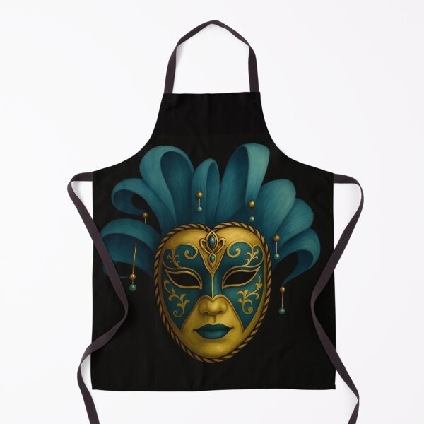 Item preview, Venetian Mask of Mystery – Gold & Teal Elegance designed and sold by MaPerle.