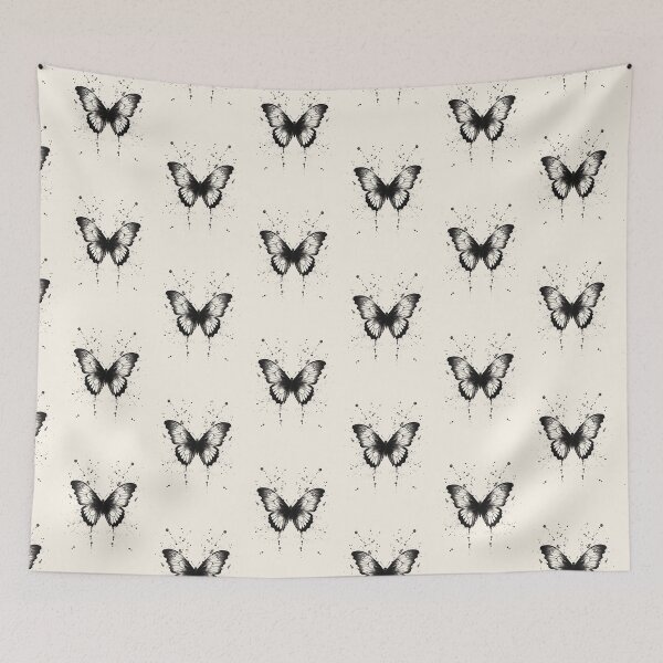 Item preview, Black Aesthetic Butterflies – Minimalist Soft Grunge Vibe designed and sold by GiriaGallery.