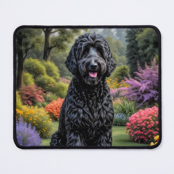 Item preview, Milton Black Labradoodle Dog Portrait Painting designed and sold by Heart and Soul Studio.